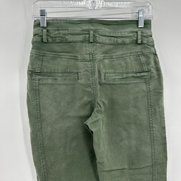 NWT CHASER Vintage Green High Rise Moto Utility Distressed Skinny Jeans Small - Picture 5 of 8